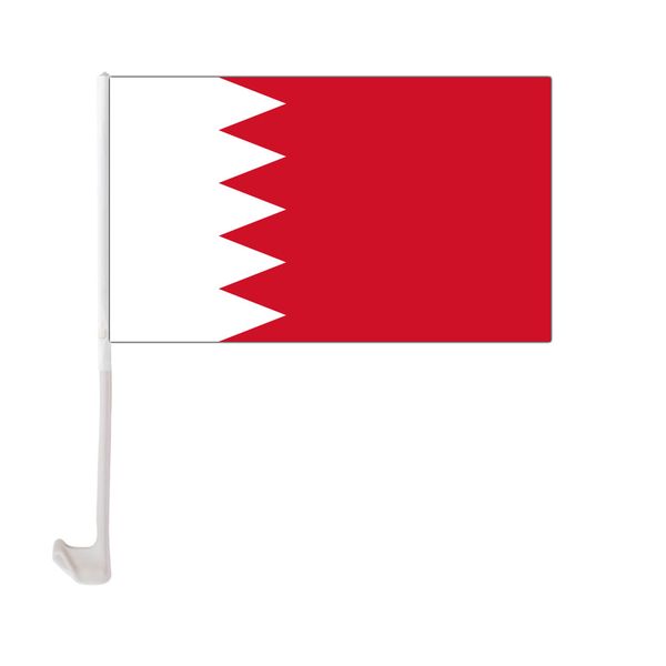 

bahrain car flag 30x45cm window clip bahraini flags polyester uv protection car decoration banner with flagpole