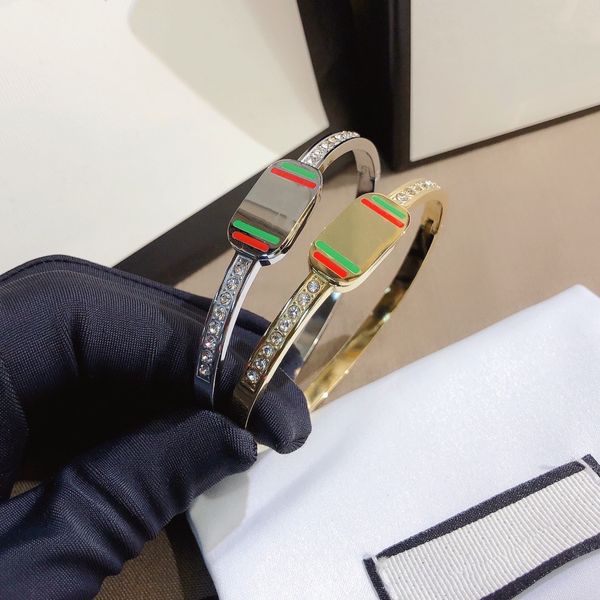 

europe america fashion style bracelets women bangle luxury designer jewelry plated stainless steel wedding lovers gift bangles wholesale, Black