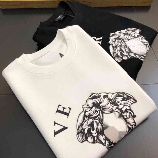 

mens hoodie sweatshirt vers designer sweater medusa long sleeve tshirt women neck sweater 4xl 5xl, Black