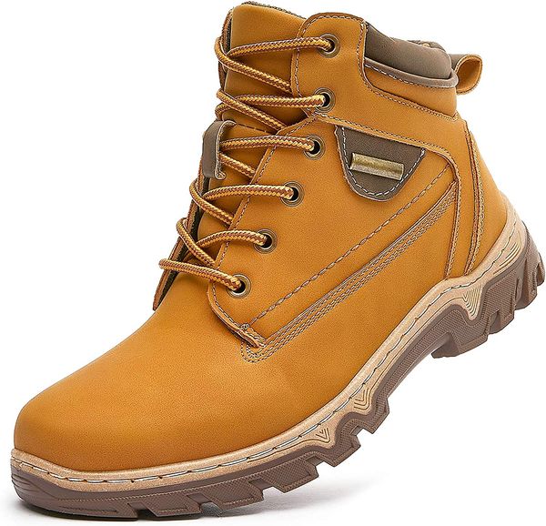 

brown women's mid-hiking boots outdoor non-slip waterproof martin boots, Black