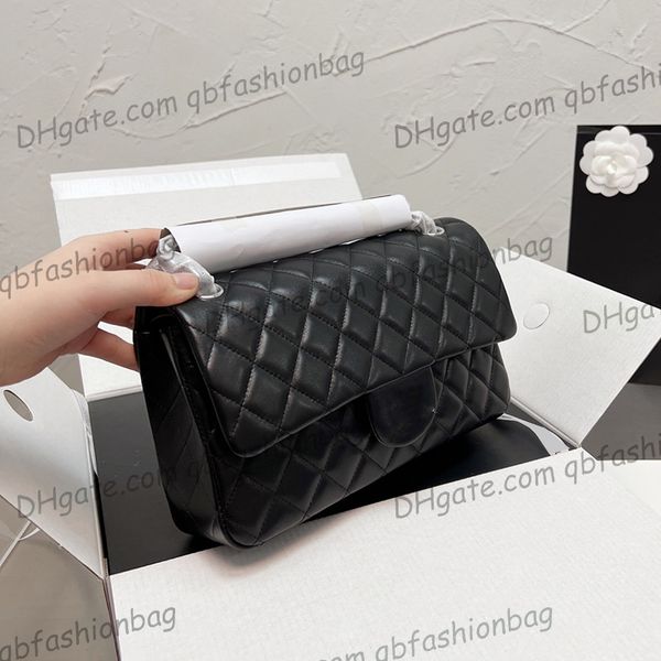 

designer channel bags for women black cc handbag leather chain slant shoulder clutch flap totes bag double letters solid hasp waist square s
