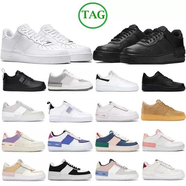 

air''force af 1 react one max 1 forces designer dress running shoes sky air men grey blue women spruce aura triple white blac215c, Black