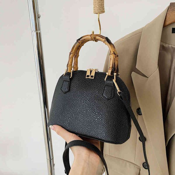 

versatile bag 2022 bamboo portable shell bag fashion litchi pattern sling one shoulder messenger bag
