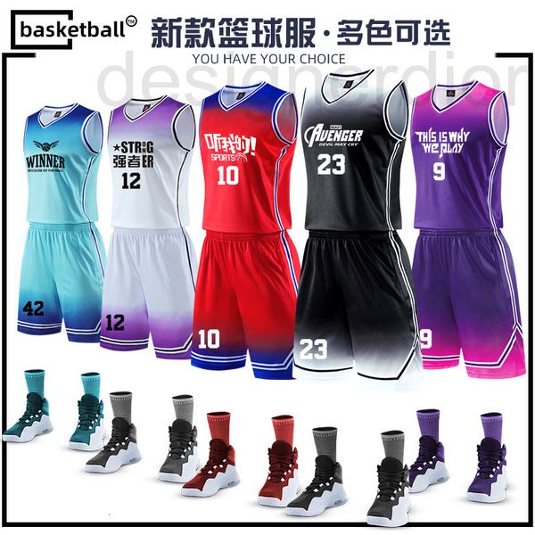 

basketball sets designer suit men's group purchase children's sports training a set of competition team vest college basketball mx, Black;red