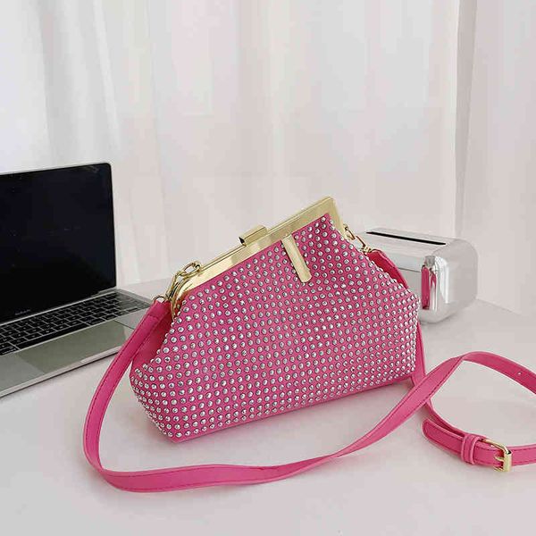 

small bag women's water diamond bright crossbody bag 2022 style versatile single shoulder purses