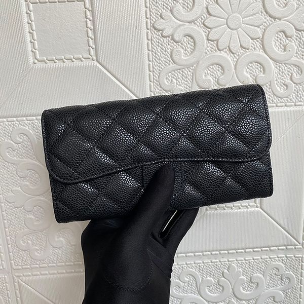 

woman wallet luxury designer clutch sheepskin coin purse long passport bag flip caviar key case genuine leather grid pattern cowhide phone b, Red;black