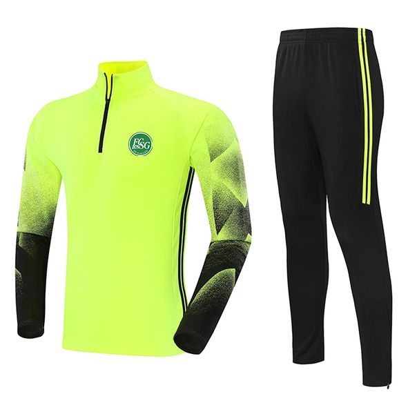 

fc st. gallen football club men's tracksuit polyester leisure jacket soccer jersey training gym suit outdoor sportswear jogging wear, Gray