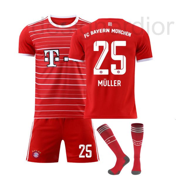 

soccer sets/tracksuits designer 22-23 bayern munich home jersey and children kimich no. 9 levan 25 mueller vagg, Black