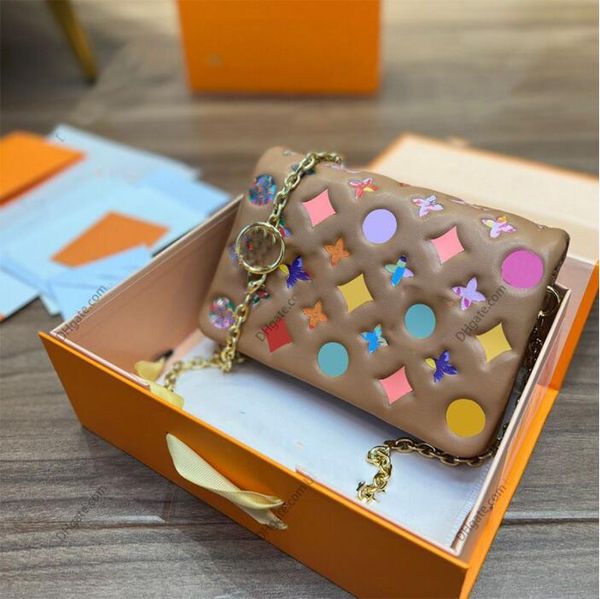 

designer bags totes shoulder coussin bag monogran hand embossed puffy luxurys s women coussins pm shoulder cross body gold hardware chain