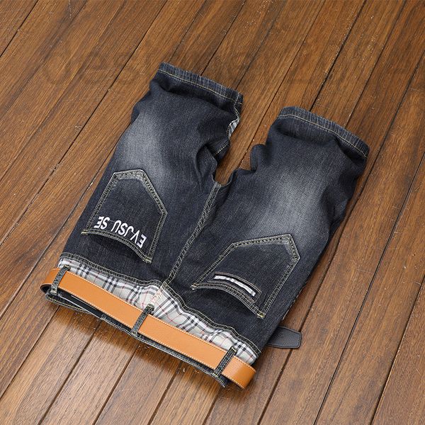 

men's shorts designer denim pants men's patch panels summer youth elastic jeans new style 8syc, White;black