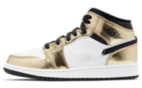 

1s shoes basketball sports 1 mid liquid gold leonard junior platinum dc1419-700