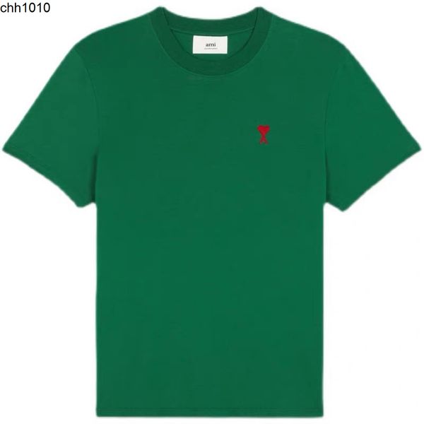 

light luxury cotton love embroidered t-shirt for men and women, White;black