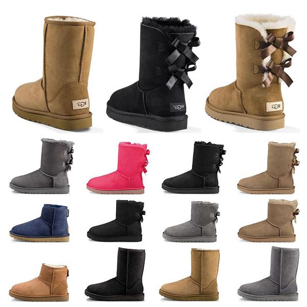 

fashion au classic snow boots womens man casual keep warm booties suede leaather black ankle red grey slip-on designer boot sneakers outdooo