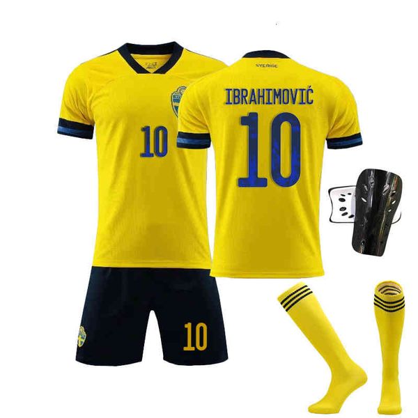 

men's tracksuits sweden main yellow jersey no 10 ibrahimovic jersey set can be printed raod, Gray