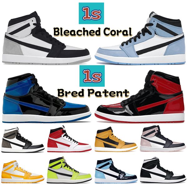 

basketball shoes boots sneakers patent bred university blue brotherhood heritage dark mocha shattered backboard hyper royal gold 2022 1 1s