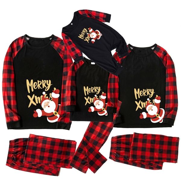 

family matching outfits quality cute santa print pajamas for family christmas pajamas set red plaid patchwork homewear mommy and me year out, Blue