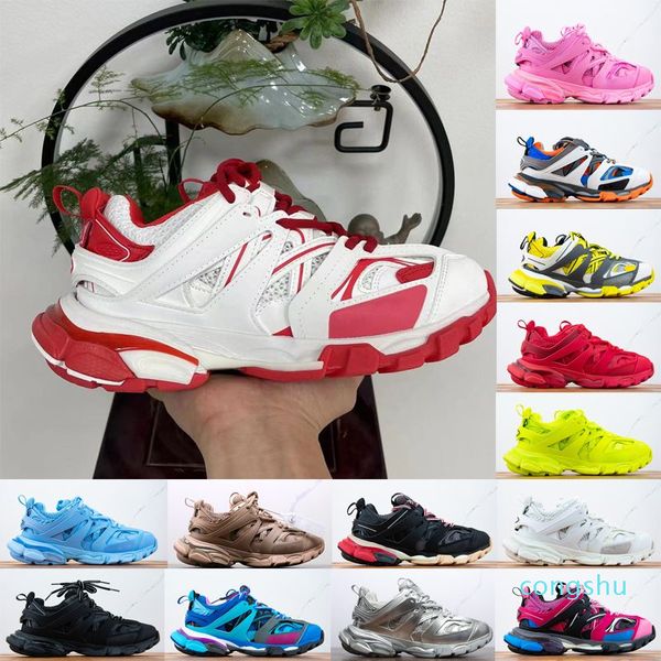 

luxury balencaigass dress shoes casual shoe men women track 3.0 sneakers triple white black gomma leather trainer nylon printed platform sne