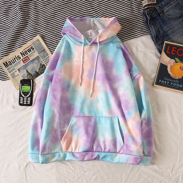 

men s hoodies sweatshirts autumn thin tie dye hoodie polyester fashion for clothing sweatshirt streetwear m 2xl 220913, Black