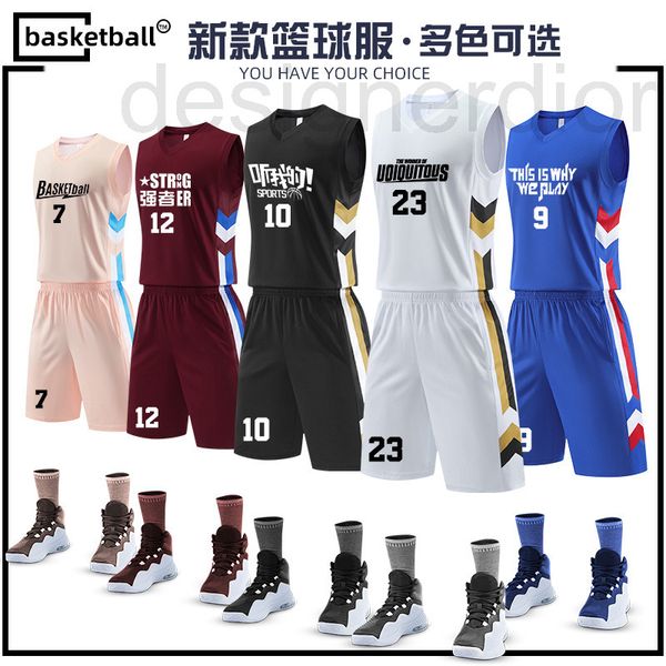 

basketball sets designer suit men's group purchase training team a set of sports vest clothing children's female student competiti, Black;red
