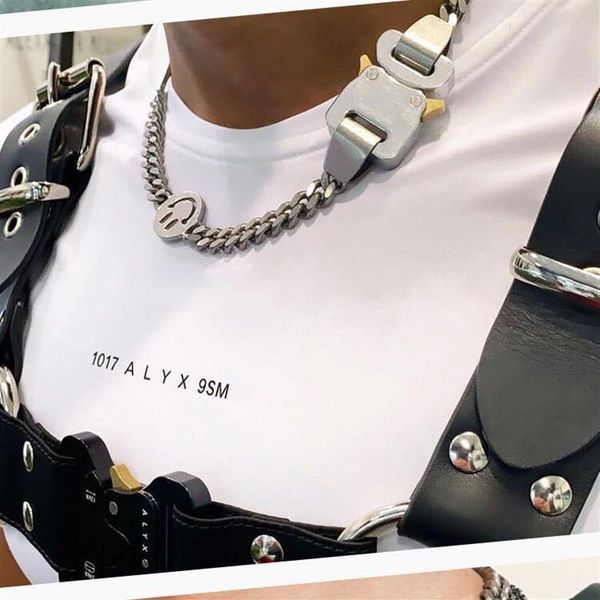 

2020 1017 alyx studio logo metal chain necklace bracelet belts men women hip hop outdoor street accessories festival gift shi2435, Silver