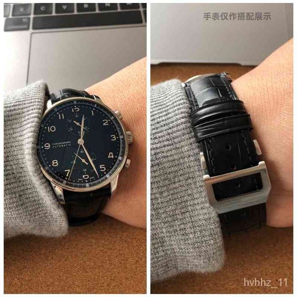 

luxury mechanical watch for men8 8austria haiyishi available pin buckle folding applicable to iwcs strap portuguese portofino pilots, Slivery;black