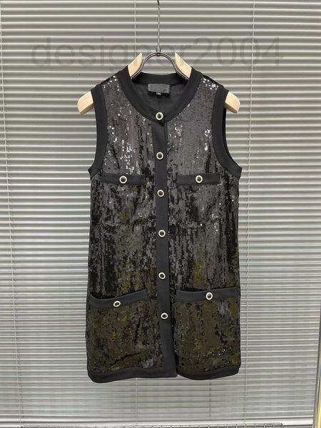 

casual dresses designer special price comes to shenzhen nanyou small fragrance sequined sleeveless vest skirt 7a6m, Black;gray