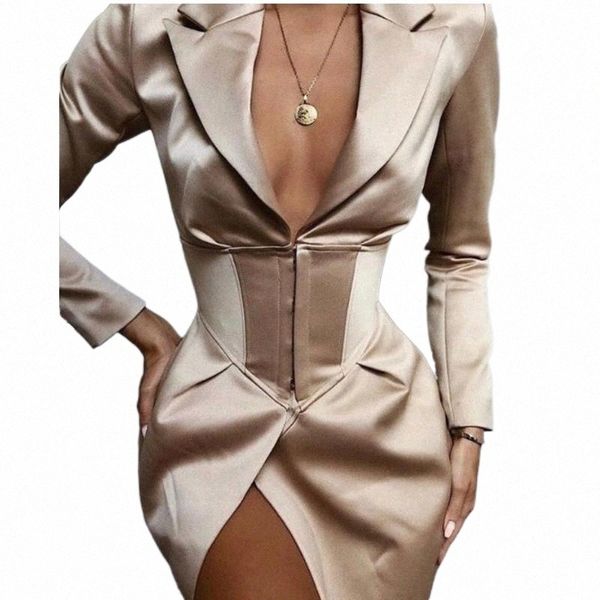 

casual dresses casual dresses long sleeves blazer dress 3 colors vintage vestios elegant women celebrity night party outfit for y0sd#, Black;gray