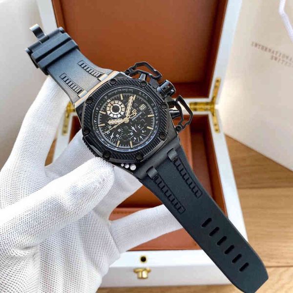 

luxury mens mechanical watch war survivor timing function fully automatic swiss es brand wristwatch, Slivery;brown