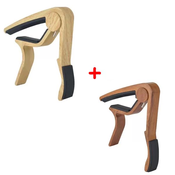 

6-string new design wood grain acoustic guitar capo musical instrument guitarr capos 2pcs