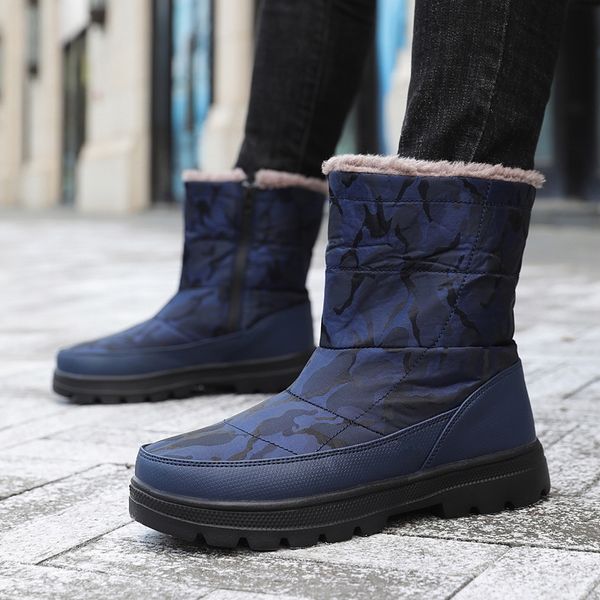 

boots winter women s snow camouflage ankle men outdoor shoes casual footwears fashion soft short 220913, Black