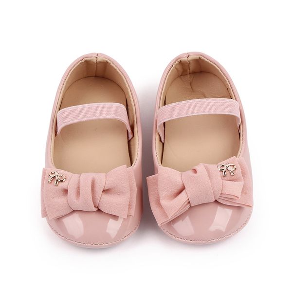

baby girl first walkers cute bowknot newborn toddler infant princess shoes pu leather non-slip rubber soft-sole baby moccasins