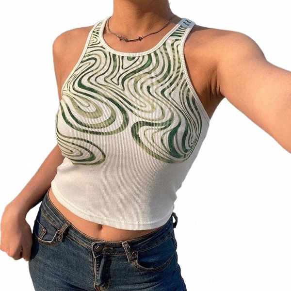 

women's tanks & camis women's tanks & camis aries retro crop knitted corset t shirt women sleeveless tank streetwear summer sweats, White