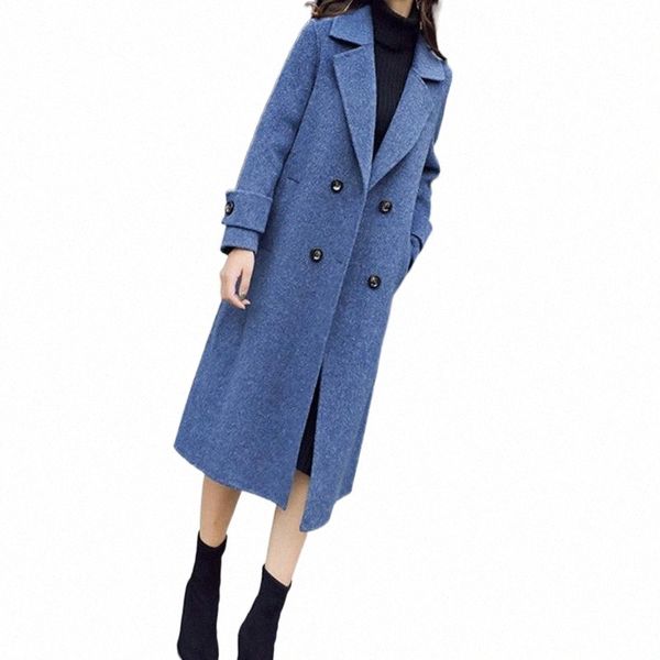 

women's wool & blends women's wool & blends outwear single breasted with pocket elegant artificial daily lapel autumn winter women, Black