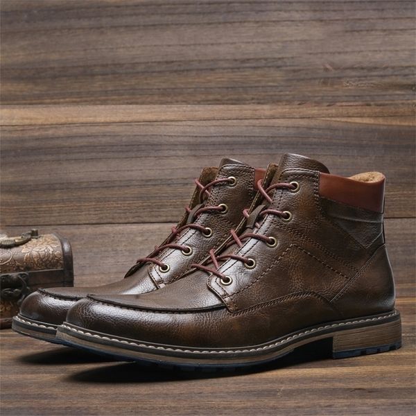

boots for men fashion brand comfortable ankle leather #al635 220913, Black