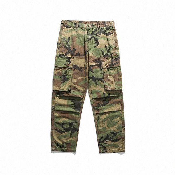 

men's pants men's pants h-1016 camouflage overalls men casual cargo military tactical street multi-pocket zipper tooling motorcycl, Black