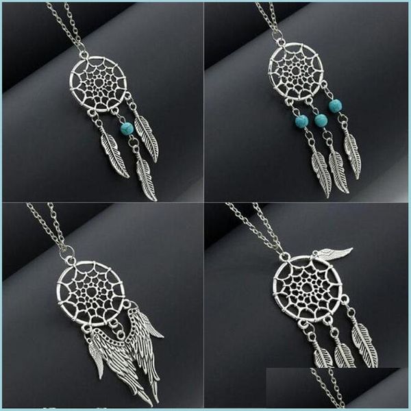 

pendant necklaces pendant necklaces 2021 fashion hollow out round wing bead leaf tassel necklace jewelry long chain drop delivery pend dhzry, Silver