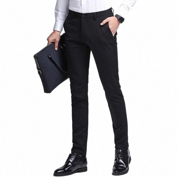 

men's pants men's pants slim and small feet korean business casual spring autumn summer thin s3zq#, Black