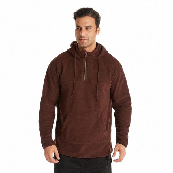 

men's hoodies & sweatshirts men's hoodies & sweatshirts sweatshirt 2022 fleece half zipper sports solid color pullover long sleeve, Black
