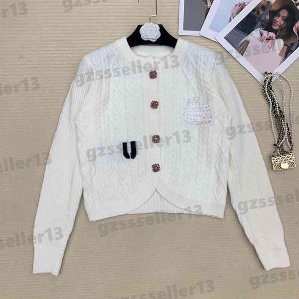 

cardigan women sweaters fashion brand letter logo print autumn designer long sleeves button cardigans sweater womens clothing 4 colors 0912, White;black