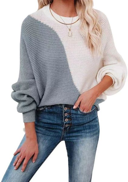 

women's sweaters jastie colorblock chic women sweater knitted winter new oversized pullover sweaters blusa de frio feminina jumpers, White;black