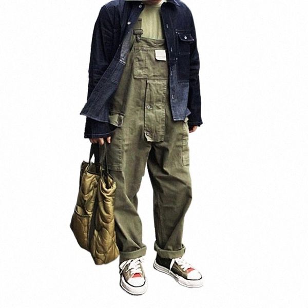 

men's pants men's pants multi-pocket bib overalls hip hop streetwear cargo work jumpsuits casual loose for men o7qq#, Black