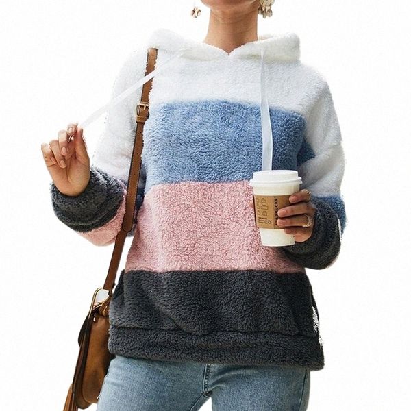 

women's hoodies & sweatshirts women's hoodies & sweatshirts women loose zip reversible fleece long sleeve colour blocking 2022 aut, Black