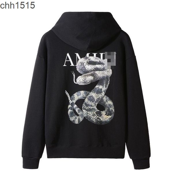 

amirs personality python print youth hoodie jacket plush hoodie, Black