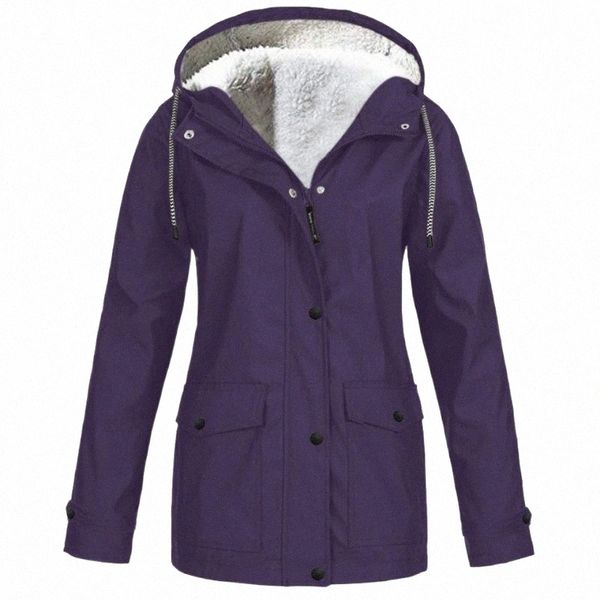 

women's jackets women's jackets winter warm coat women solid plush thickening jacket outdoor hiking plus size hooded raincoat wind, Black;brown