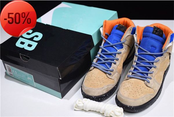 

shoes outdoor sneakers high mowabb skateboarding leisure sports designer skateboard grain-based suede x sb dunks men, Black