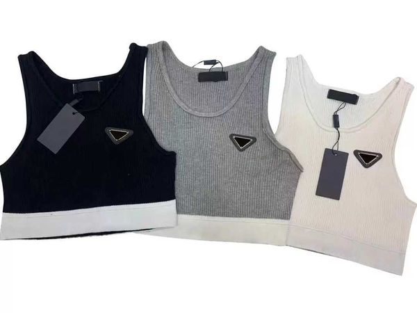 

women designer clothing tanks caims womens vest sweaters sleeveless knits fashion slim tracksuits yoga crop workout tanks for woman, White
