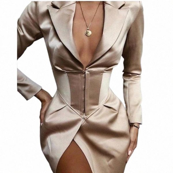 

casual dresses casual dresses long sleeves blazer dress 3 colors vintage vestios elegant women celebrity night party outfit for s8r5#, Black;gray