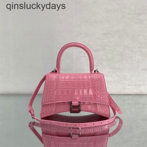 

deaigner handbag balenciga leather women's 2022 early spring fashion versatile b home crocodile hourglass mess
