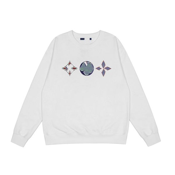 

casual men's hoodies and sweatshirts louiseity winter wrinkle lettering fashion long sleeve viutonity m3-019, Black