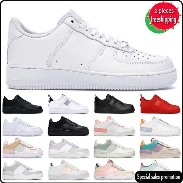 

designer airforce 1 shoes af1 low sneakers men women classic triple white black pale ivory spruce aura pastel mens trainers platform sh248f